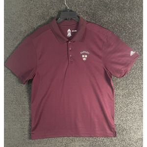 Adidas Harvard University Polo Shirt Men’s 2XL Maroon Climalite
